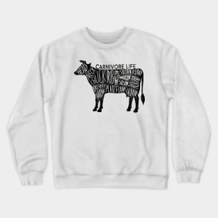 Carnivore Life Cow Cuts Crewneck Sweatshirt